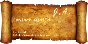 Janisch Ajád névjegykártya